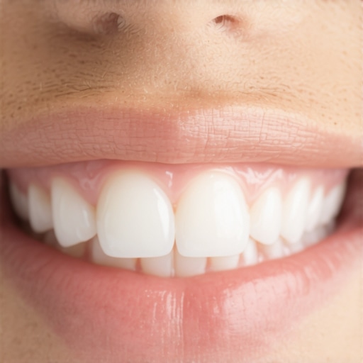 Close-up of a natural-looking smile showing slight variations in tooth shape and healthy gum architecture.