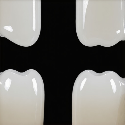 Comparison of natural looking dental veneers and opaque artificial looking crowns.