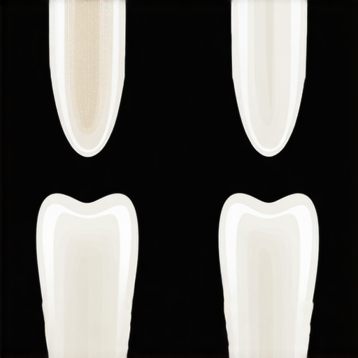 Close-up comparison of light passing through a natural tooth vs an opaque veneer.