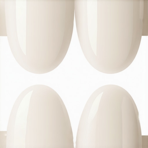 Natural vs Artificial Dental Veneer Comparison Close-up comparison of a natural porcelain veneer and an unnaturally white opaque veneer.