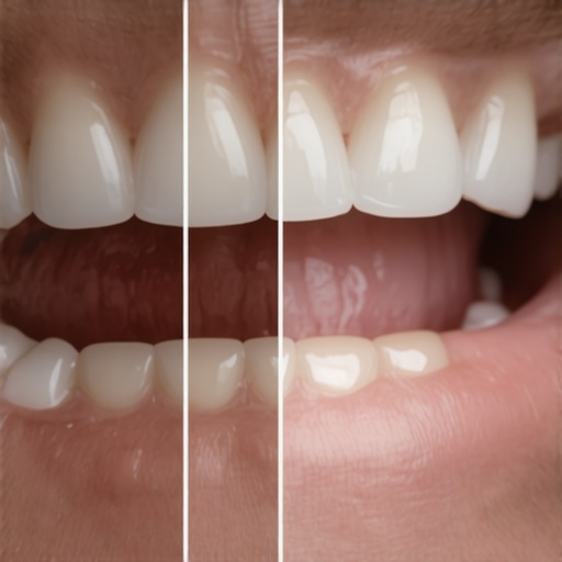 Natural vs Opaque Veneer Comparison Comparison between natural-looking translucent veneers and opaque, artificial-looking piano key veneers.