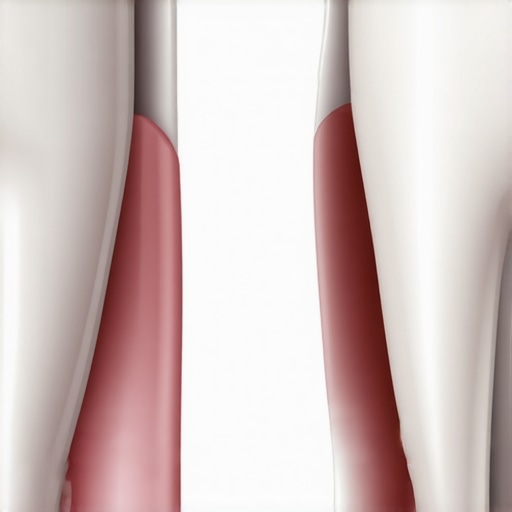 Precision Dental Veneer Interface Close-up of a porcelain veneer meeting the gum line showing healthy tissue and perfect fit.
