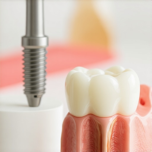 Professional Dental Implant Maintenance Comparison A dental implant model illustrating the importance of gum health for long-term success.