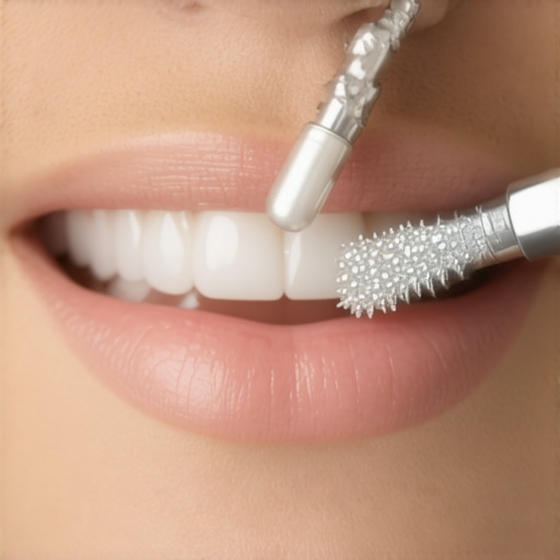 Dentist polishing porcelain veneers with specialized tools