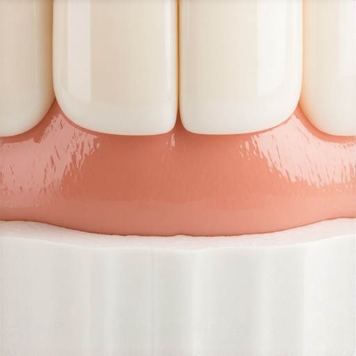 Realistic Porcelain Veneer Translucency Close up of dental veneers showing natural light reflection and edge translucency.
