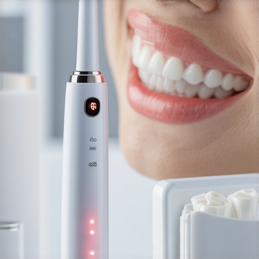 Electric toothbrush with pressure sensor for veneer maintenance