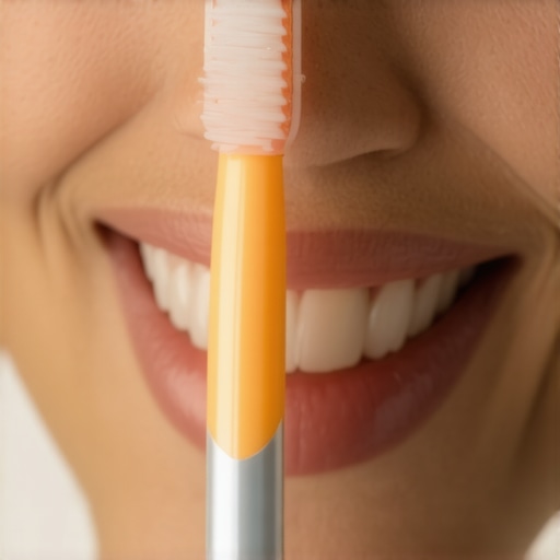 The Gentle Pencil Grip Toothbrush Technique A person demonstrating the correct way to hold a toothbrush using a pencil grip to prevent gum recession.
