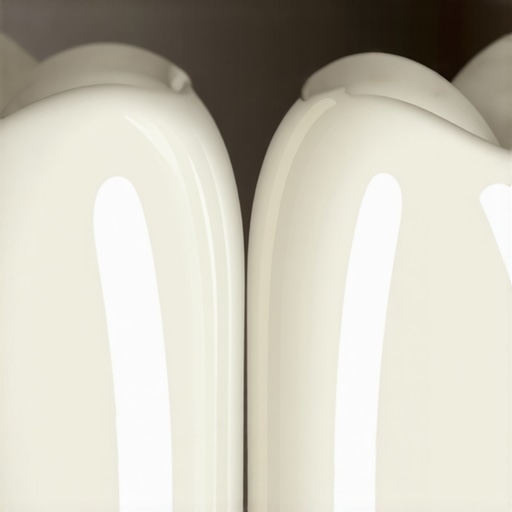 Macro view of a porcelain veneer showing natural translucency and realistic ceramic texture.