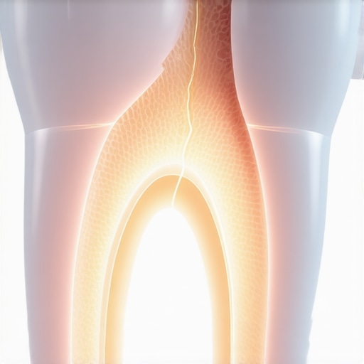 Dental transillumination light showing craze lines versus structural cracks in a front tooth.