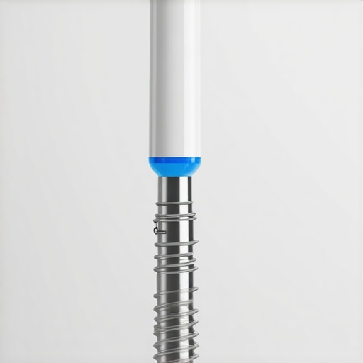 Using a Water Flosser for Dental Implant Care A person using a water flosser with a specialized tip to clean around a dental implant crown.