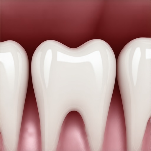 Close up of porcelain veneer showing natural translucency vs a real tooth.